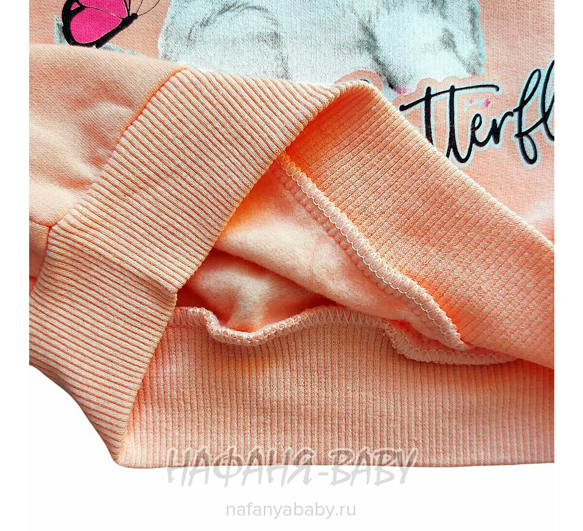 Купить утепленный свитшот для девочки арт.1892, 1-4 года, Con-Con (Турция), цвет персиковый