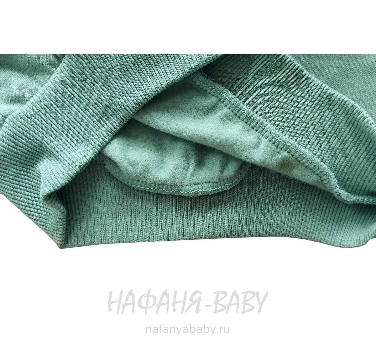 Купить утепленный свитшот для девочки арт.1892, 1-4 года, Con-Con (Турция), цвет дымчато-зеленый хаки