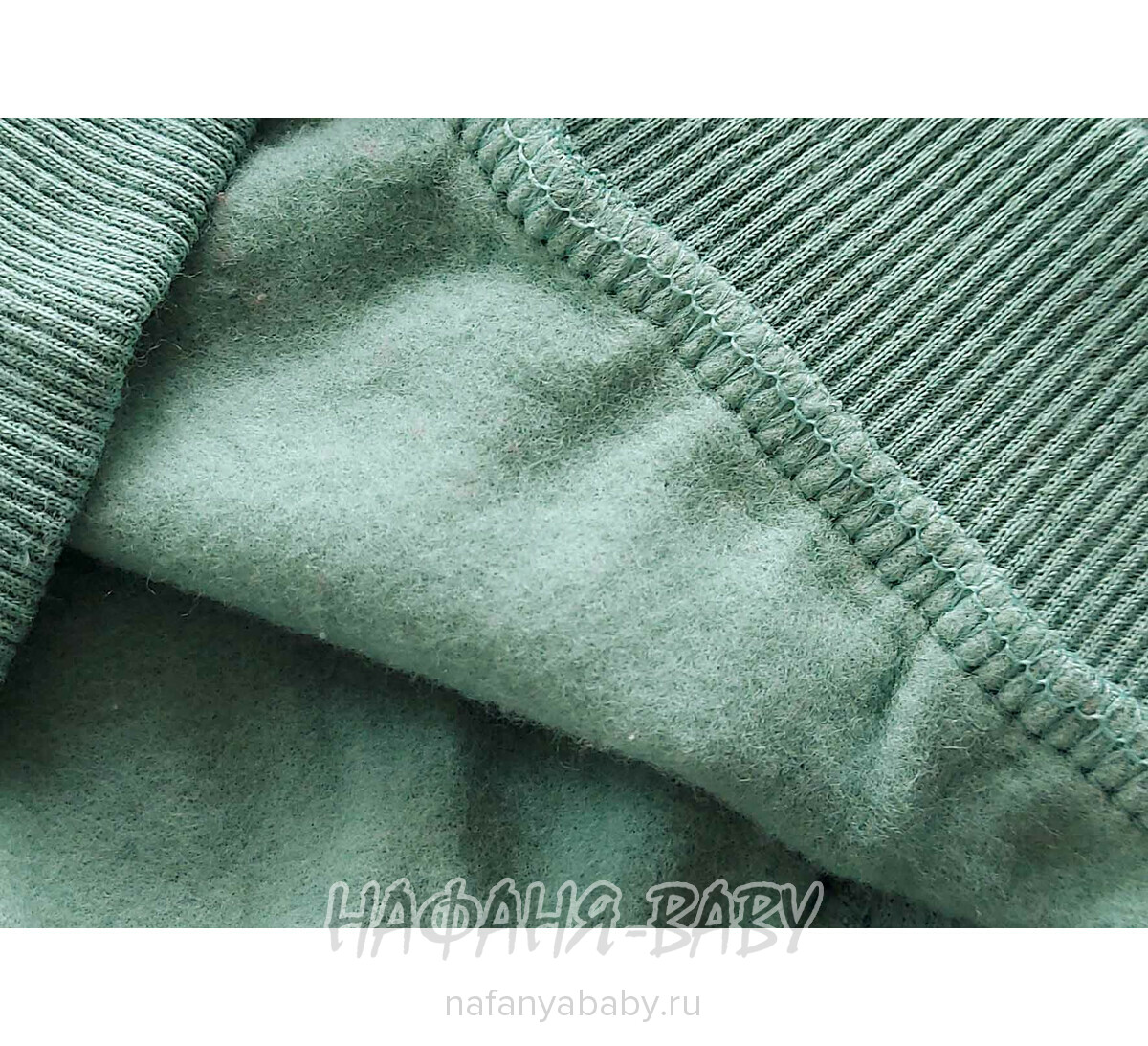 Купить утепленный свитшот для девочки арт.1892, 1-4 года, Con-Con (Турция), цвет дымчато-зеленый хаки