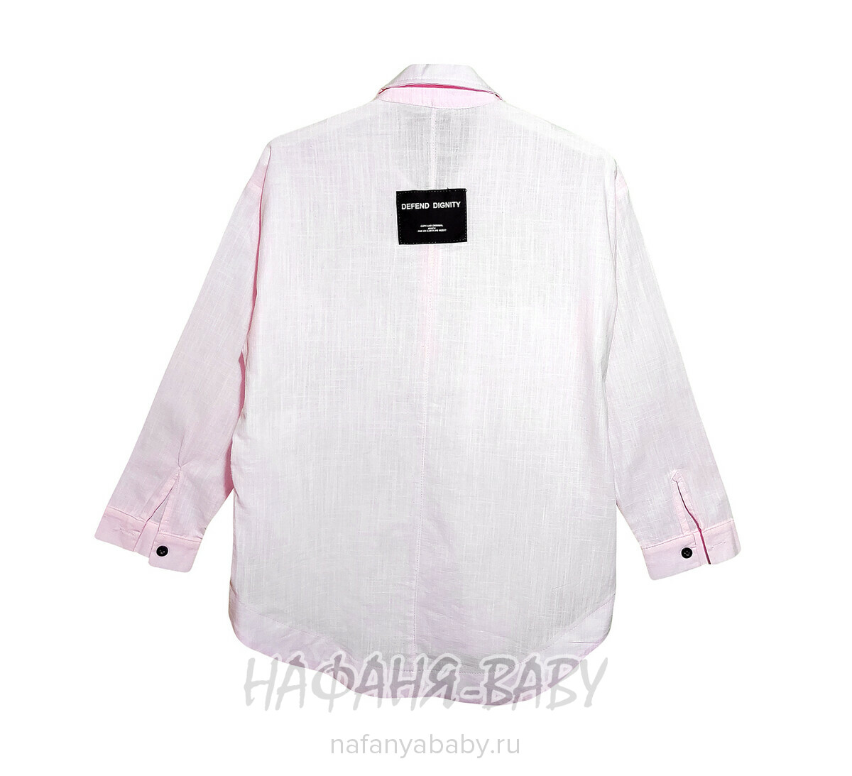 Модная летняя рубашка ANGELOS арт: 1968, 5-9 лет, 10-15 лет, цвет розовый, оптом Турция