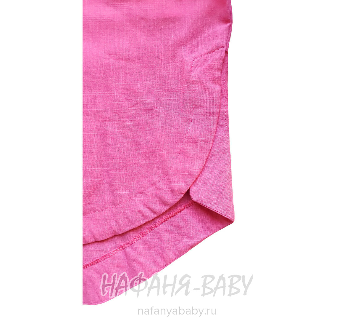 Модная летняя рубашка ANGELOS арт: 1968, 5-9 лет, 10-15 лет, цвет сиренево-розовый, оптом Турция