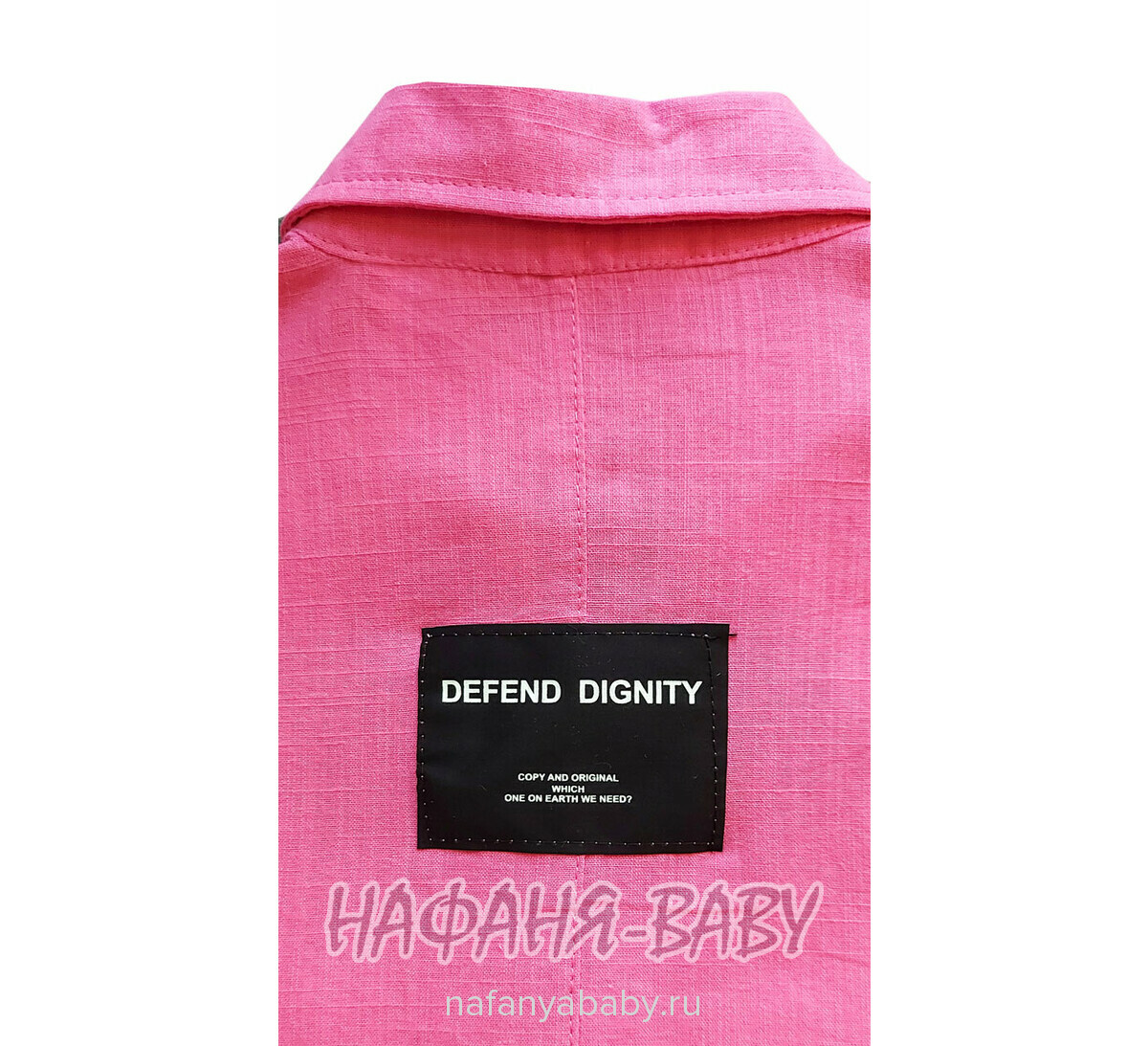 Модная летняя рубашка ANGELOS арт: 1968, 5-9 лет, 10-15 лет, цвет сиренево-розовый, оптом Турция