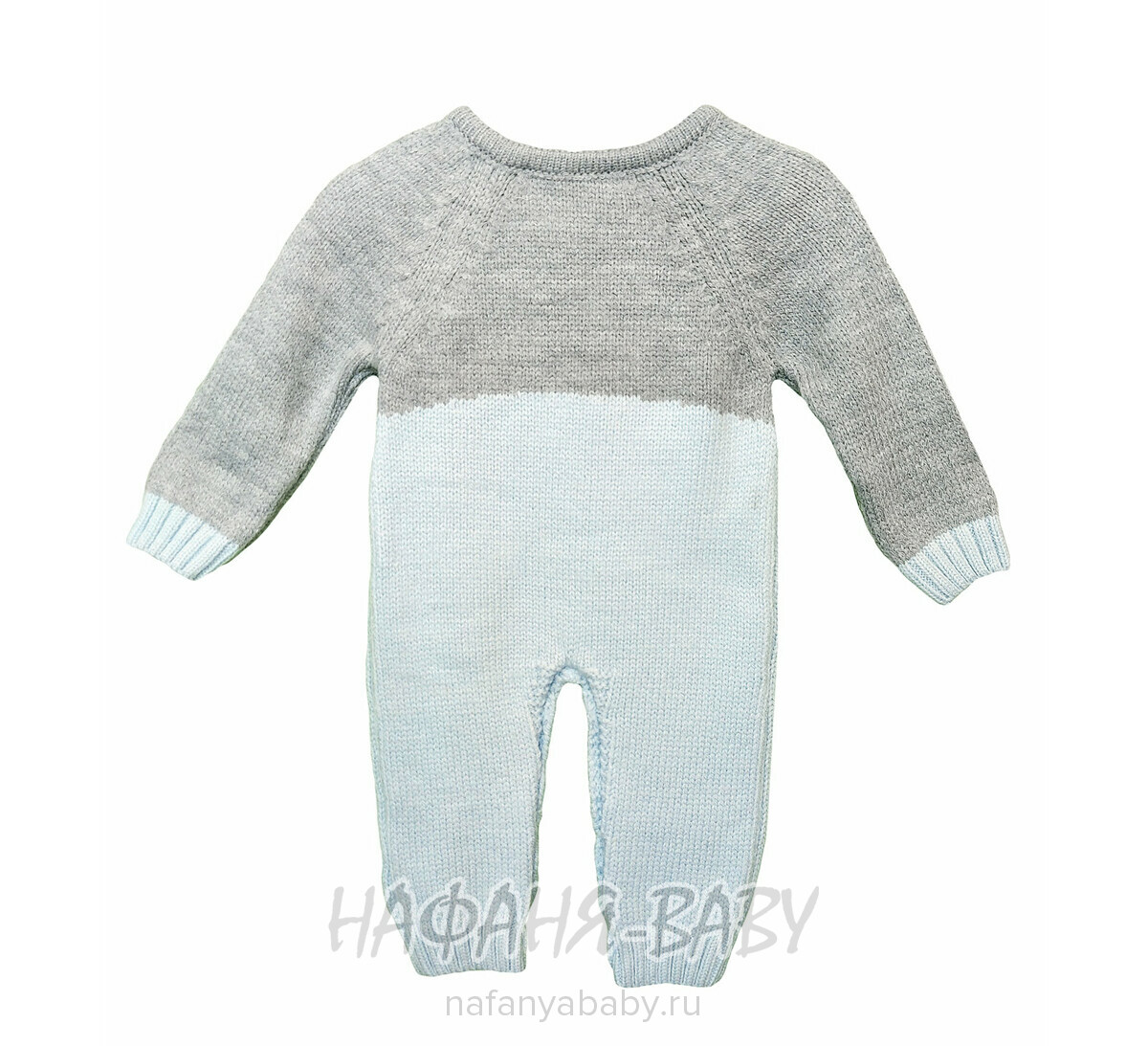 Детский вязаный комбинезон ZENI арт: 2110, 1-4 года, 0-12 мес, цвет серый, оптом Турция