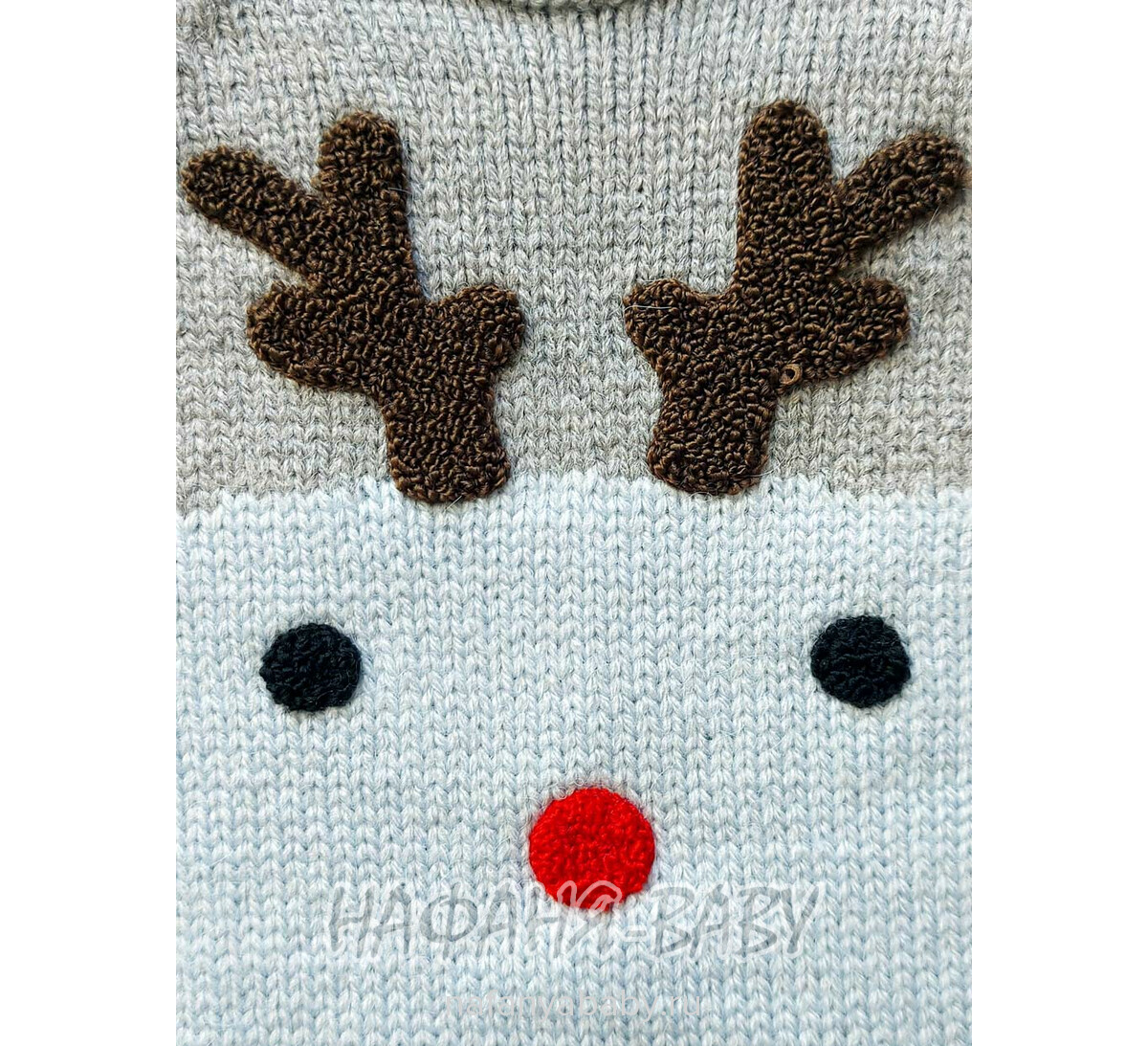 Детский вязаный комбинезон ZENI арт: 2110, 1-4 года, 0-12 мес, цвет серый, оптом Турция