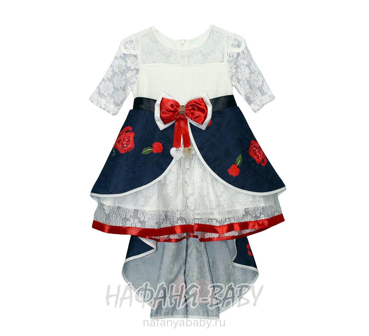 Детское нарядное платье Miss GOLDEN арт: 2116, 1-4 года, цвет темно-синий, оптом Турция