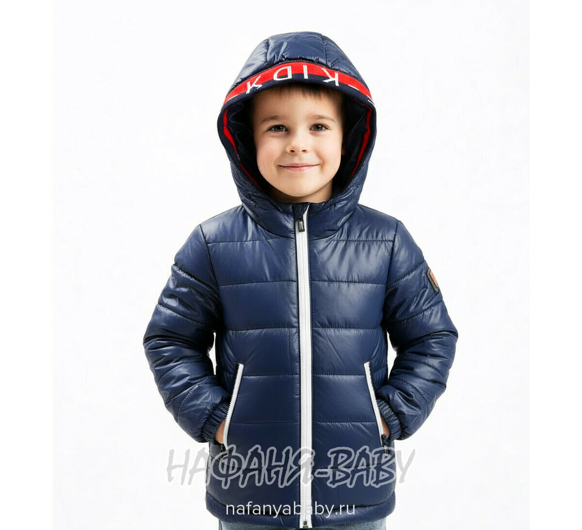 Детская демисезонная куртка DELFIN-FREE арт: 2153, 1-4 года, цвет темно-синий, оптом Китай (Пекин)