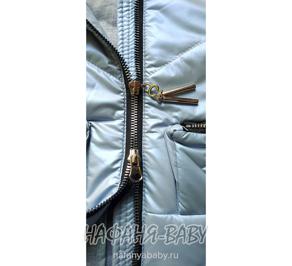 Демисезонная куртка для девочки SANMAO, купить в интернет магазине Нафаня. арт: 215, цвет серо-голубой