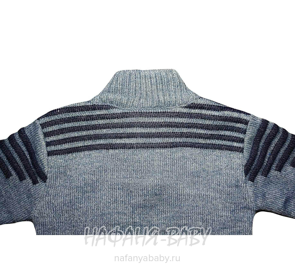 Детский вязаный джемпер ENZELLA арт: 2160, 5-9 лет, цвет серо-голубой, оптом Турция
