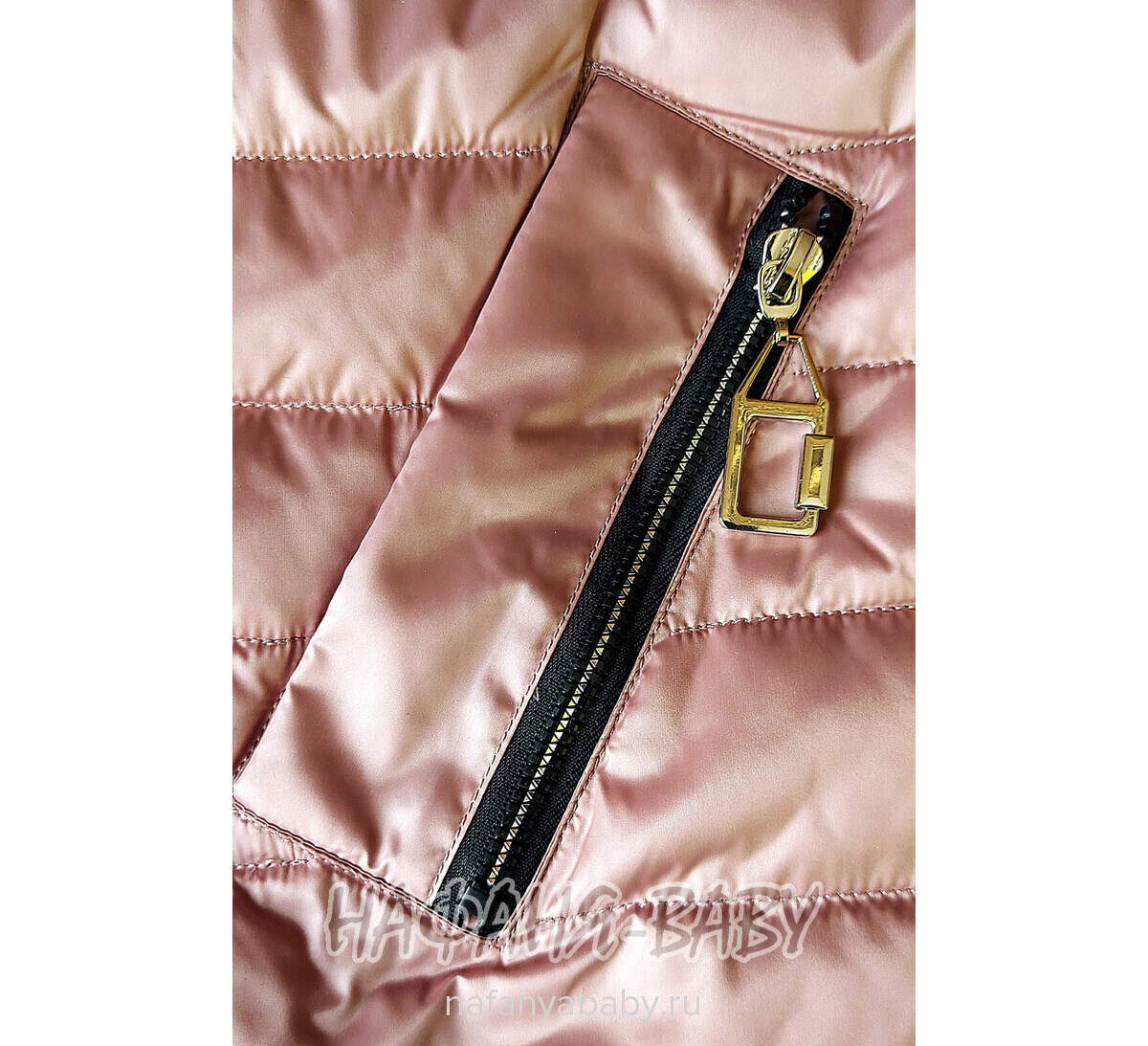 Куртка демисезонная на биопухе DELFIN-FREE арт: 2188, 5-9 лет, 10-15 лет, цвет чайная роза, оптом Китай (Пекин)