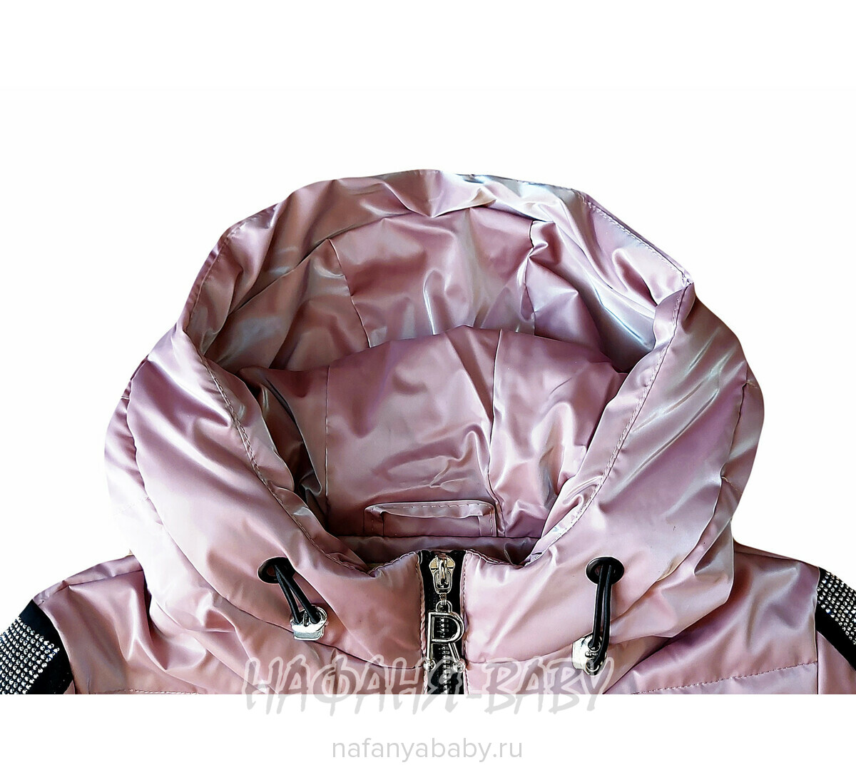 Купить оптом демисезонную куртку DELFIN-FREE, био-пух, арт: 2191, 10-15 лет, для девочки, цвет чайная роза.