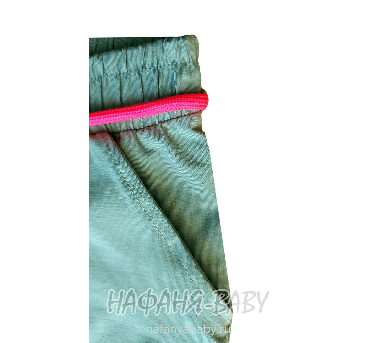 Трикотажные шорты BENINI арт: 2196, 10-15 лет, цвет дымчато-зеленый хаки, оптом Турция