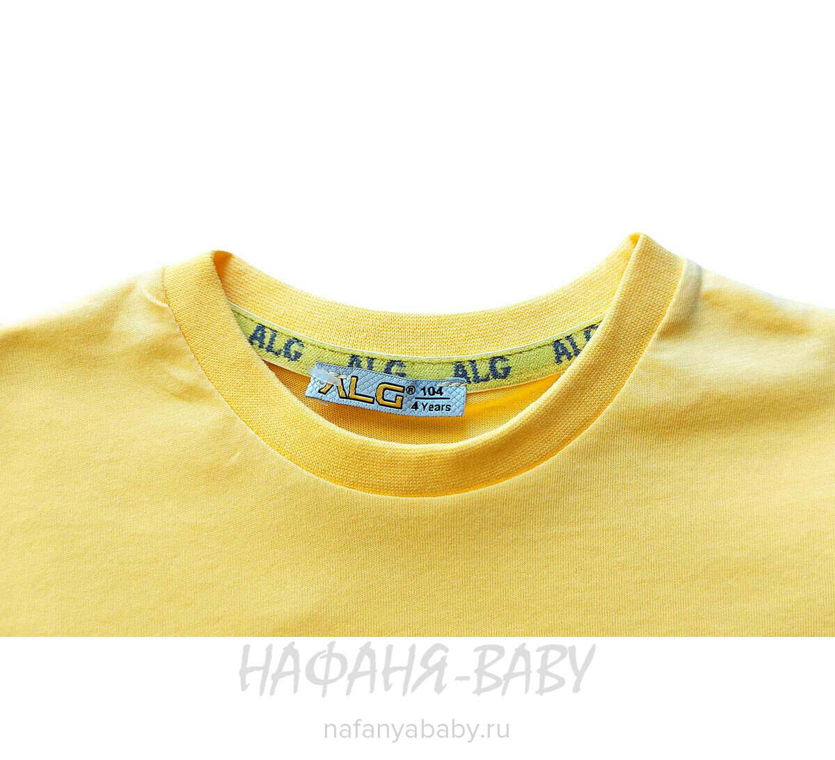 Детская футболка ALG арт: 222614, 1-4 года, 5-9 лет, цвет желтый, оптом Турция
