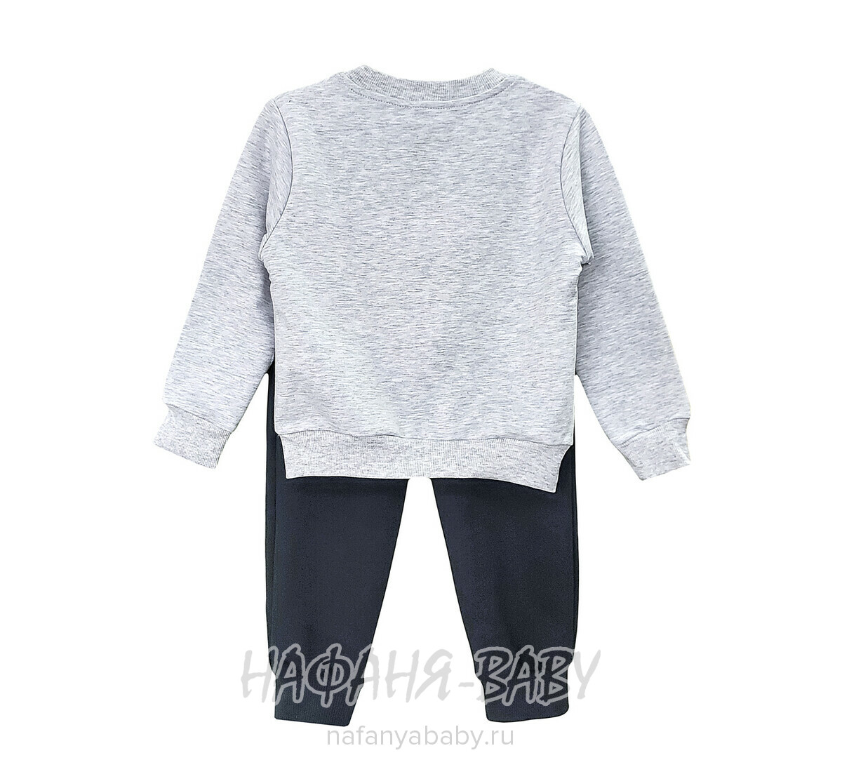 Детский костюм (свитшот + брюки) ERNES арт. 2558, 4-8 лет, цвет серый меланж, оптом, Турция