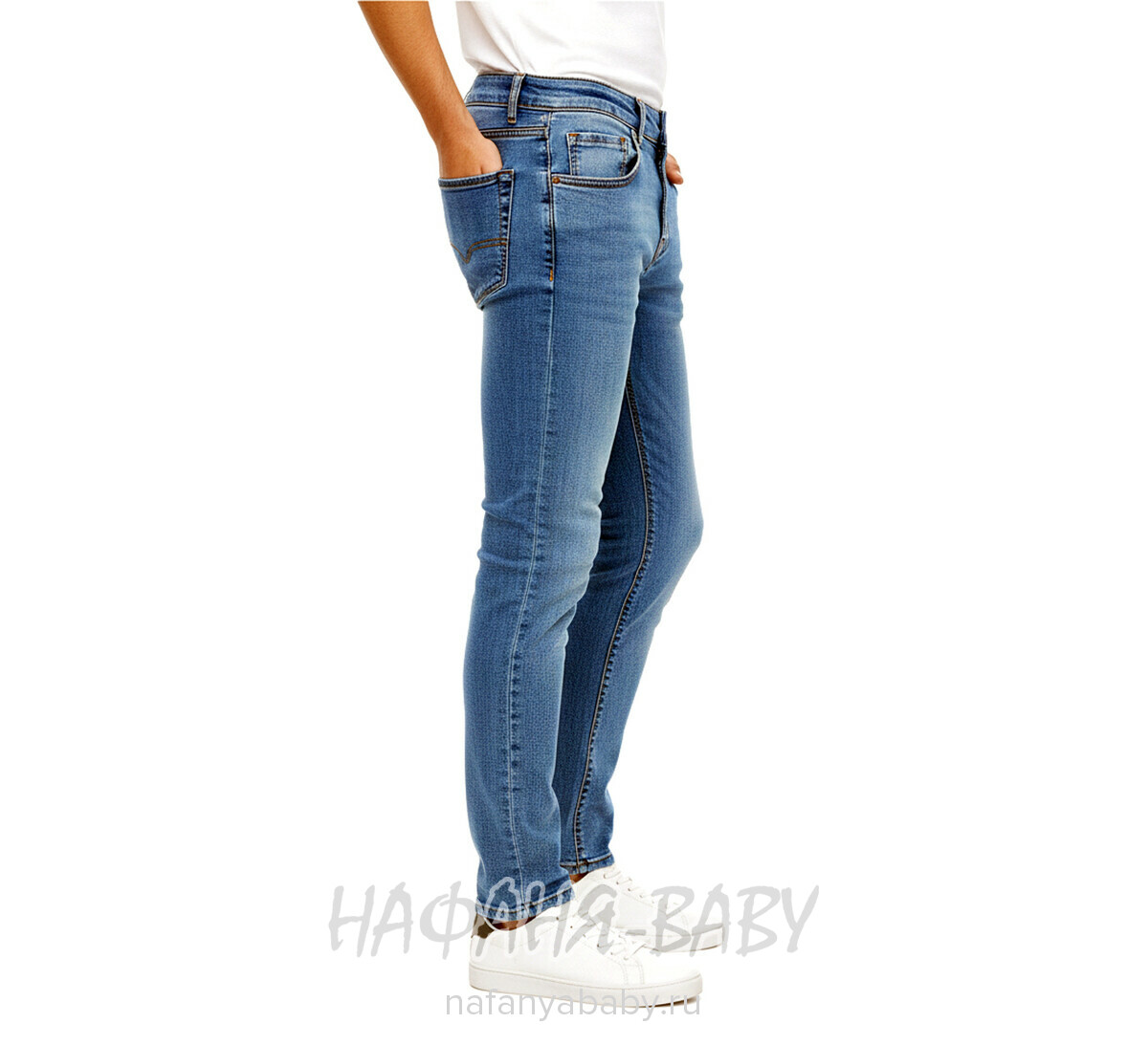 Подростковые джинсы TATI Jeans арт: 2627, 13-17 лет, цвет синий, оптом Турция