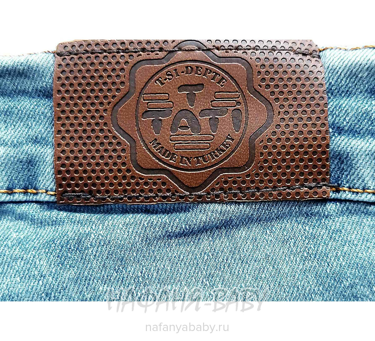 Подростковые джинсы TATI Jeans арт: 2627, 13-17 лет, цвет синий, оптом Турция