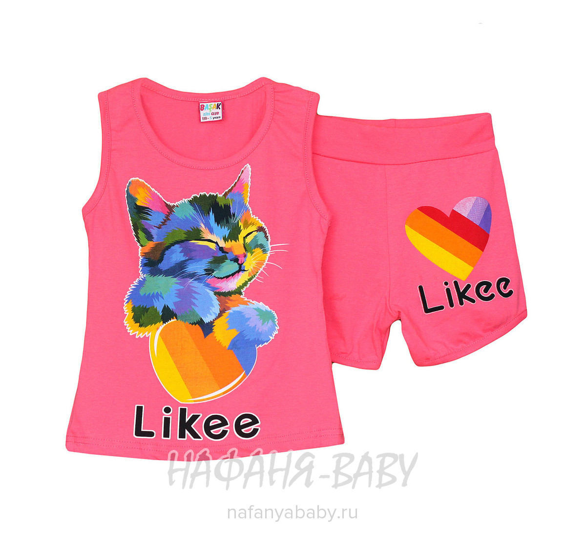 Детский костюм (майка+шорты) BASAK, купить в интернет магазине Нафаня. арт: 2670, цвет коралловый