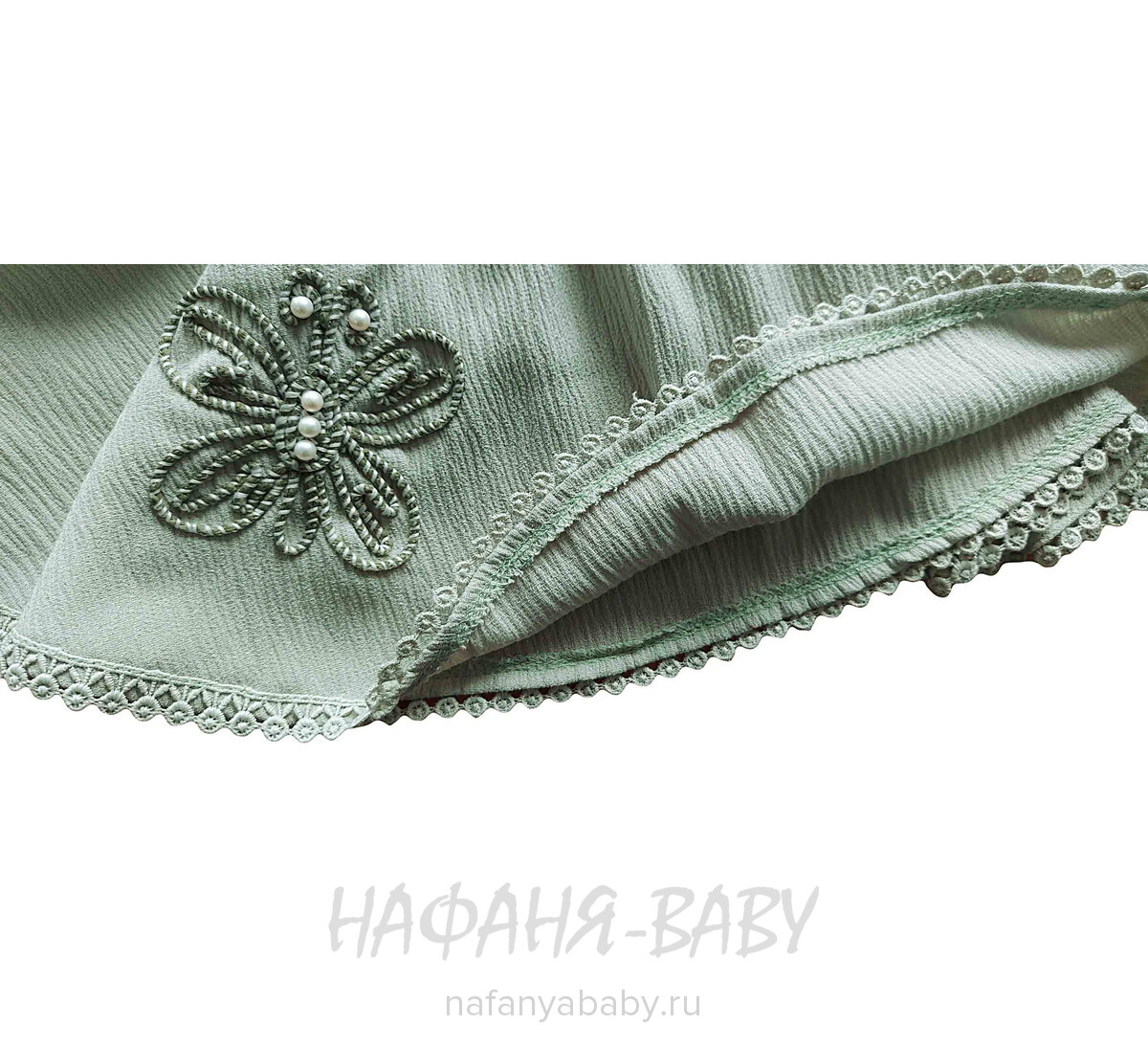 Костюм (блузка + юбка) OBELLA арт: 2703, 1-4 года, 5-9 лет, цвет бежевый с хаки, оптом Турция