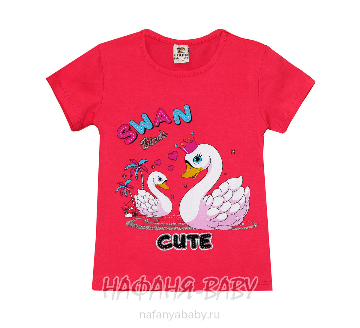 Детская футболка ECRIN арт: 2855, 1-4 года, цвет пыльная роза, оптом Турция