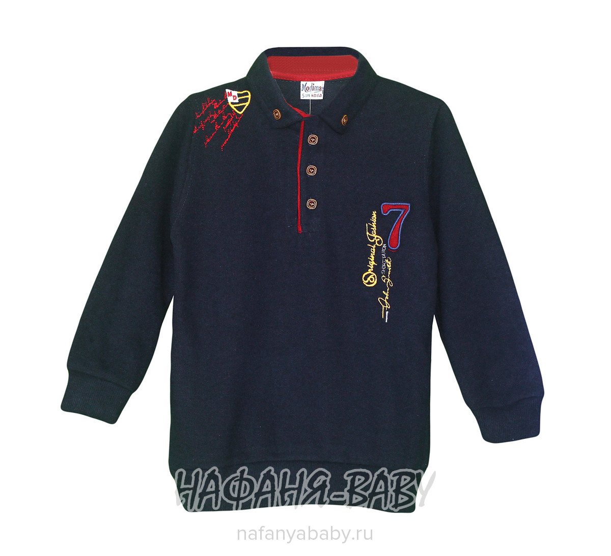 Рубашка-поло детская MODIMA арт: 285, 5-9 лет, цвет темно-синий, оптом Турция