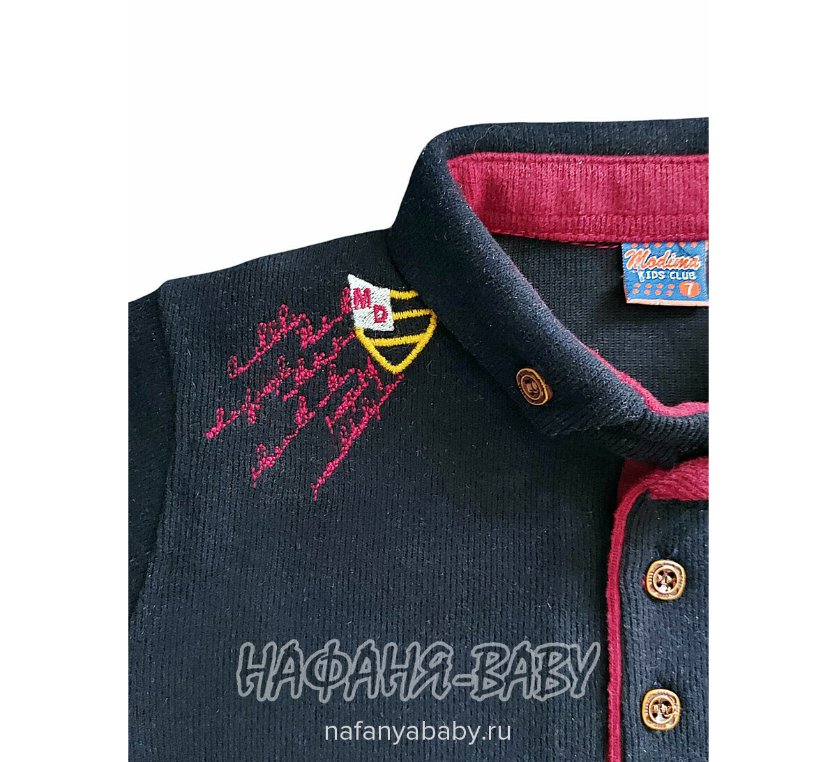 Рубашка-поло детская MODIMA арт: 285, 5-9 лет, цвет темно-синий, оптом Турция