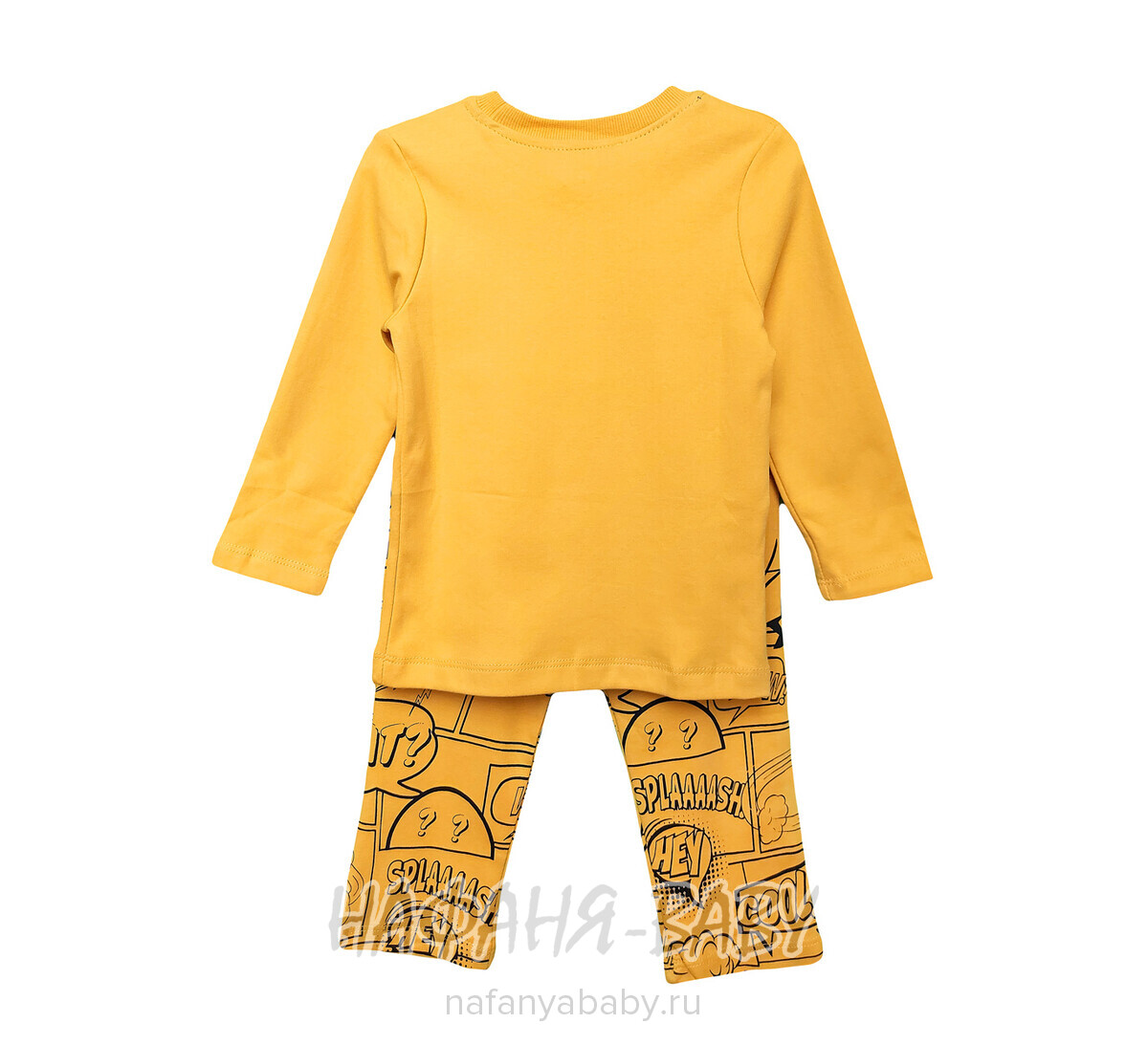 Детская пижама POLI FONI арт: 301, 5-9 лет, 1-4 года, цвет желтый, оптом Турция