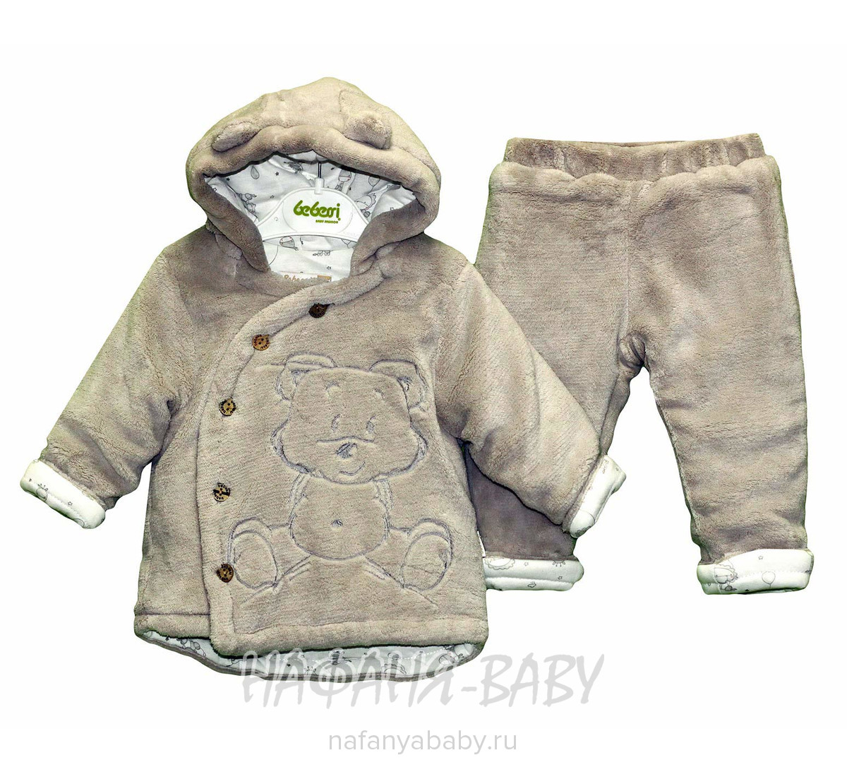 Теплый костюм для малышей BEBESSI арт: 3035, 0-12 мес, оптом Турция