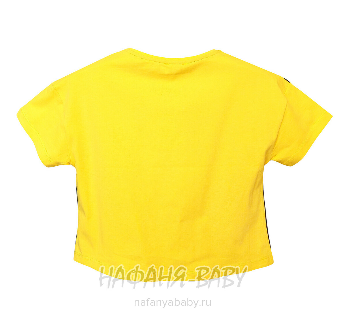 Модный кроп-топ MONILI арт: 3037, 10-15 лет, 5-9 лет, цвет желтый, оптом Турция