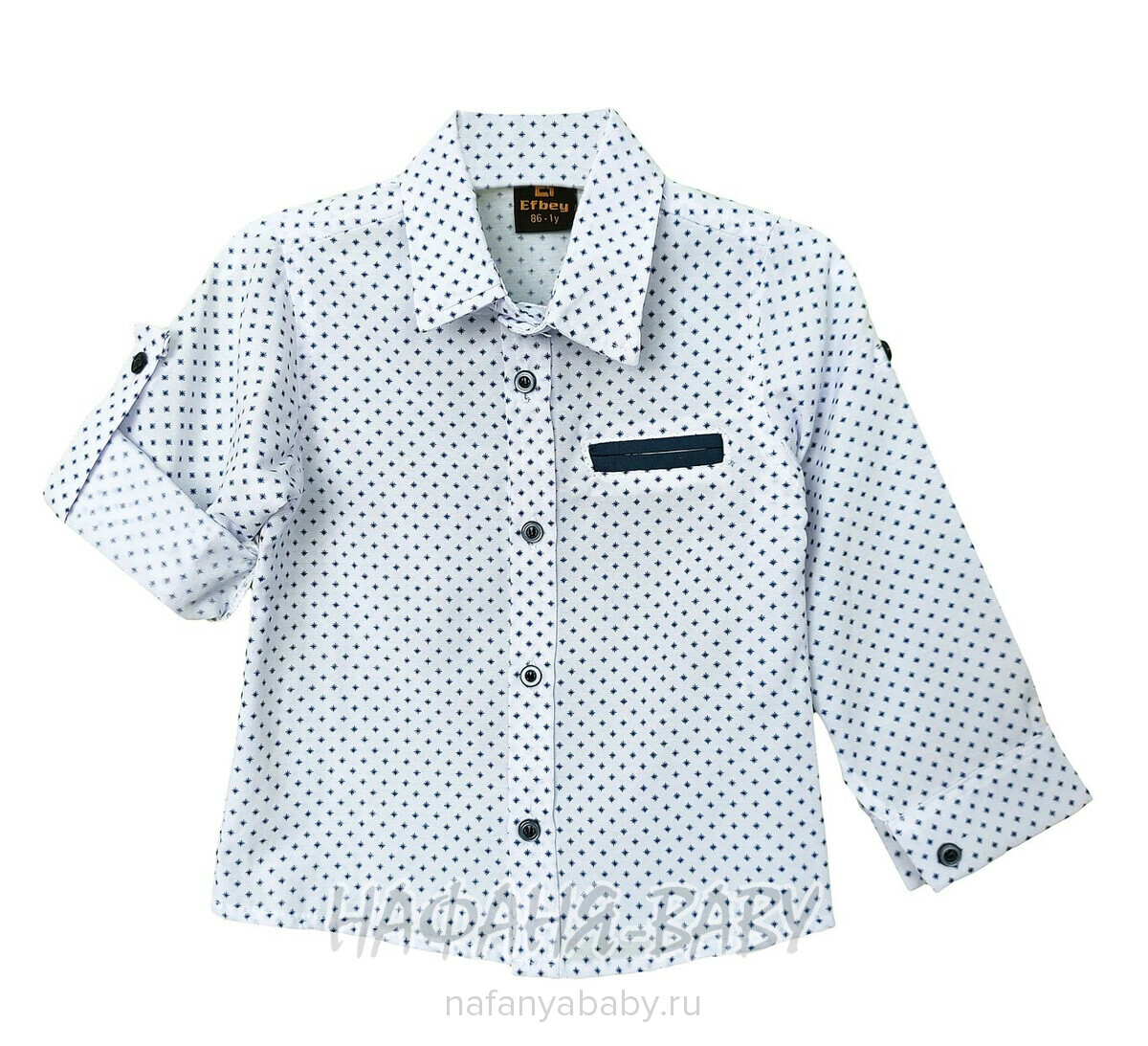 Детский костюм (рубашка + брюки) EFBEY арт. 3087, 1-4 года, цвет белый с синим, оптом Турция
