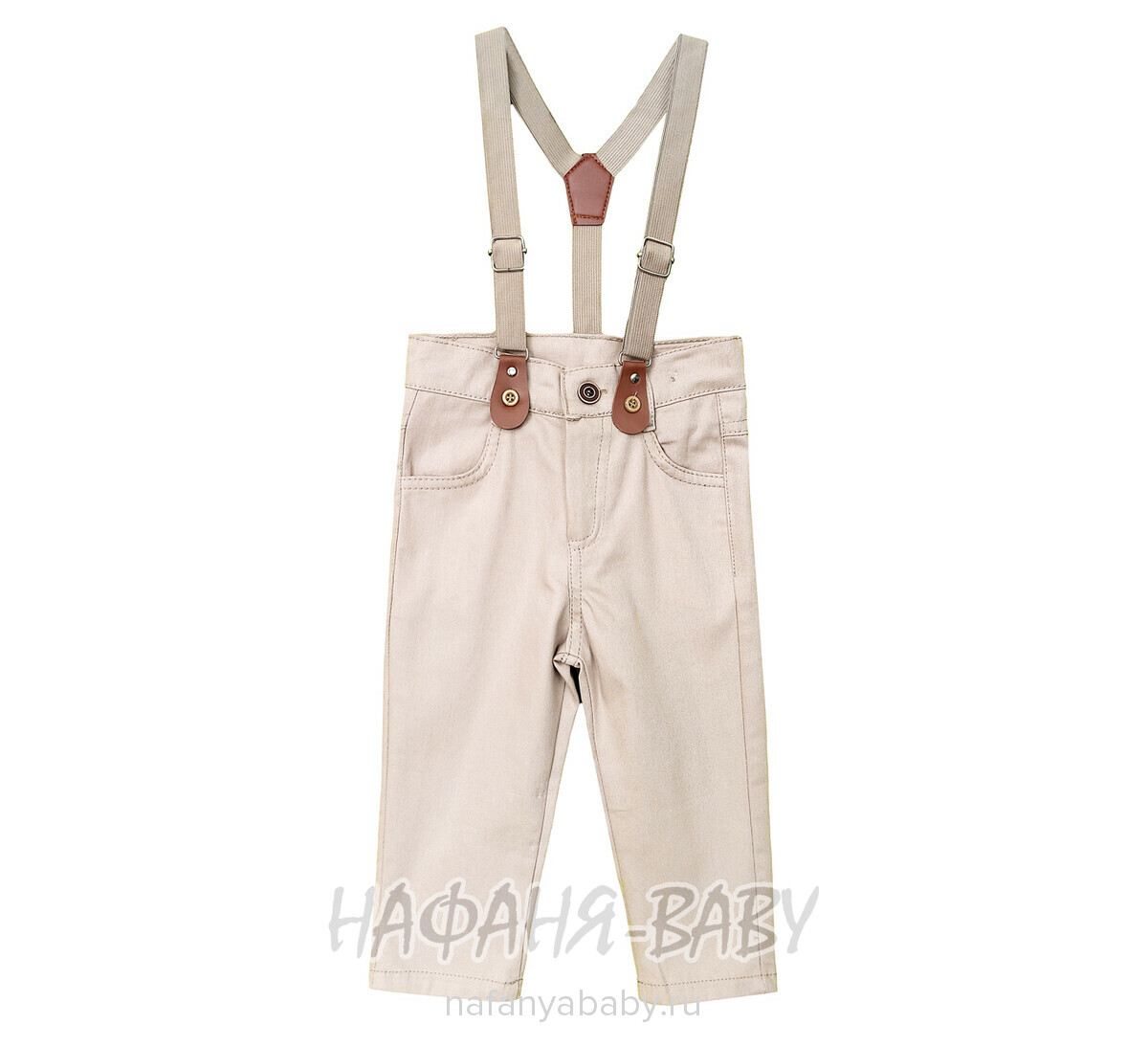 Детский костюм (рубашка + брюки) EFBEY арт. 3087, 1-4 года, цвет белый с бежевым, оптом Турция
