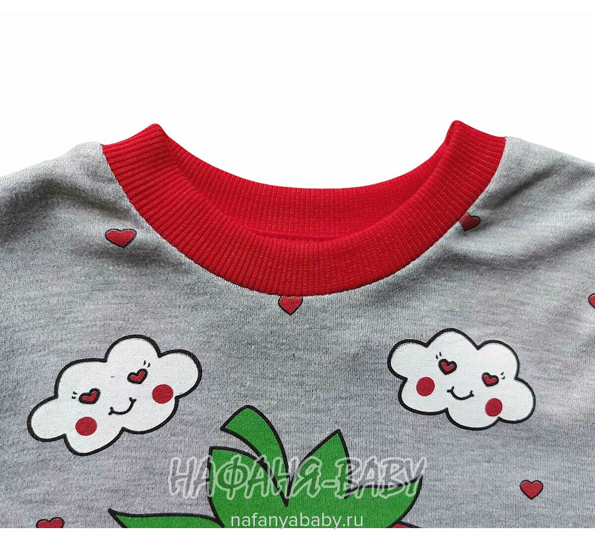 Детская пижама POLI FONI арт: 308, 5-9 лет, 1-4 года, цвет серый меланж, оптом Турция