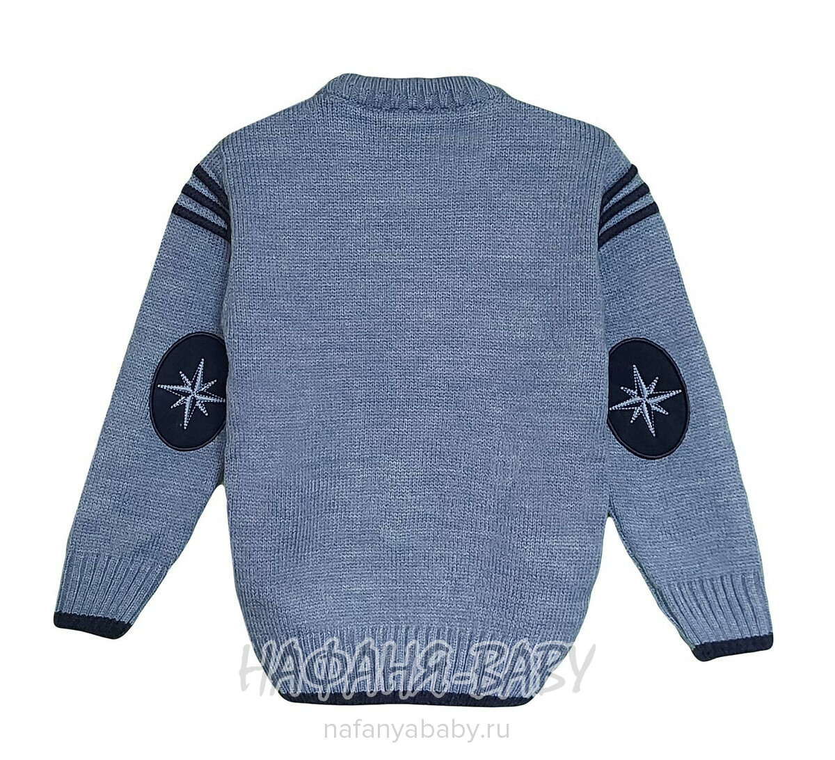 Вязанный джемпер для мальчика CORPI арт: 3103, 5-9 лет, цвет серо-голубой, оптом Турция