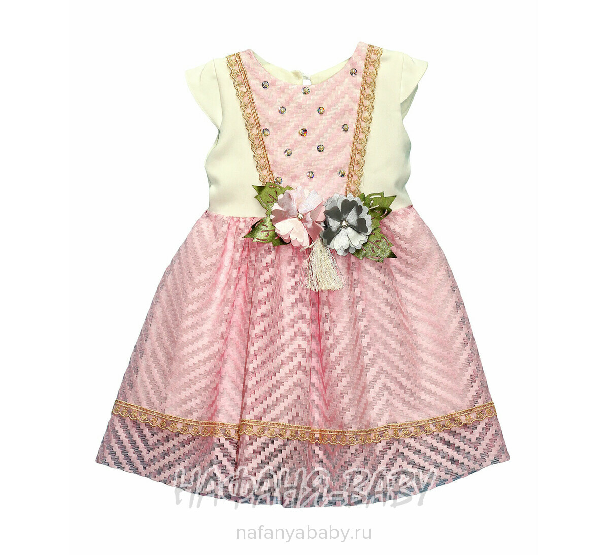 Детское нарядное платье CANKUS арт: 310, 0-12 мес, цвет розовый, оптом Турция