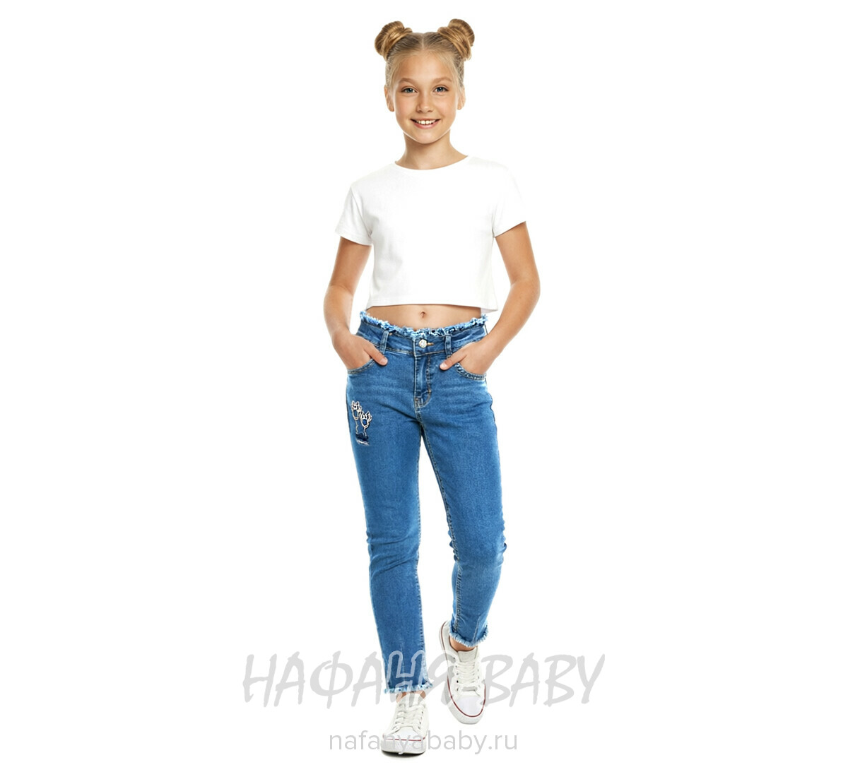 Подростковые джинсы TATI Jeans арт:3126, 8-12 лет, цвет синий, оптом Турция