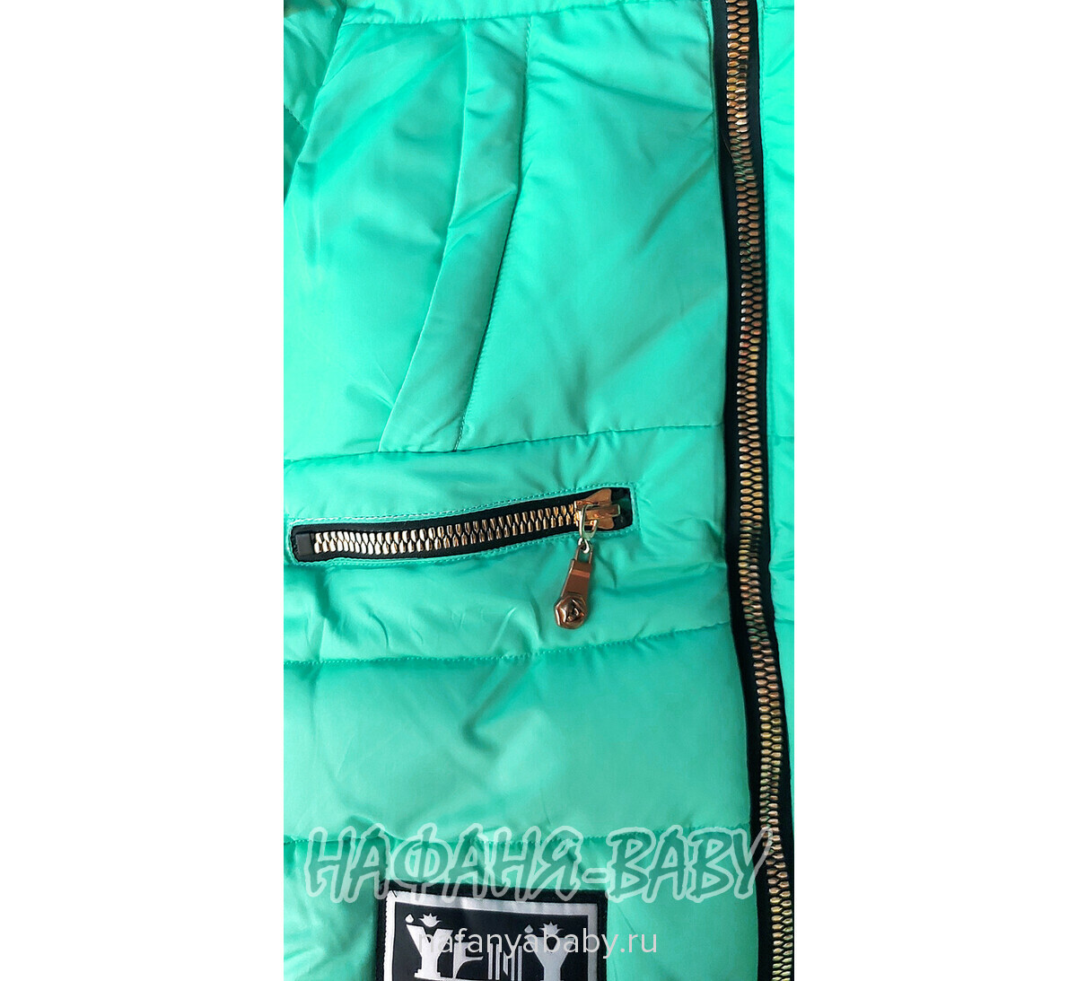 Детская зимняя куртка для девочки YFNY арт: 3178, 5-9 лет, 1-4 года, цвет бирюзовый, оптом Китай (Пекин)