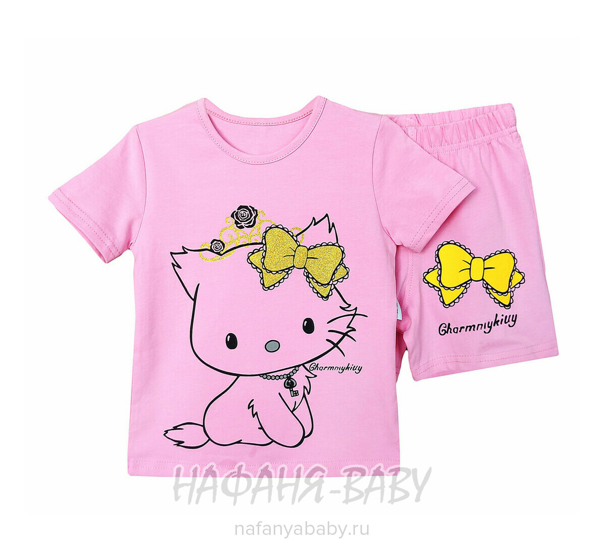 Детский костюм (футболка + шорты) RAVZA арт: 36113 для девочки 3-6 лет, оптом Турция