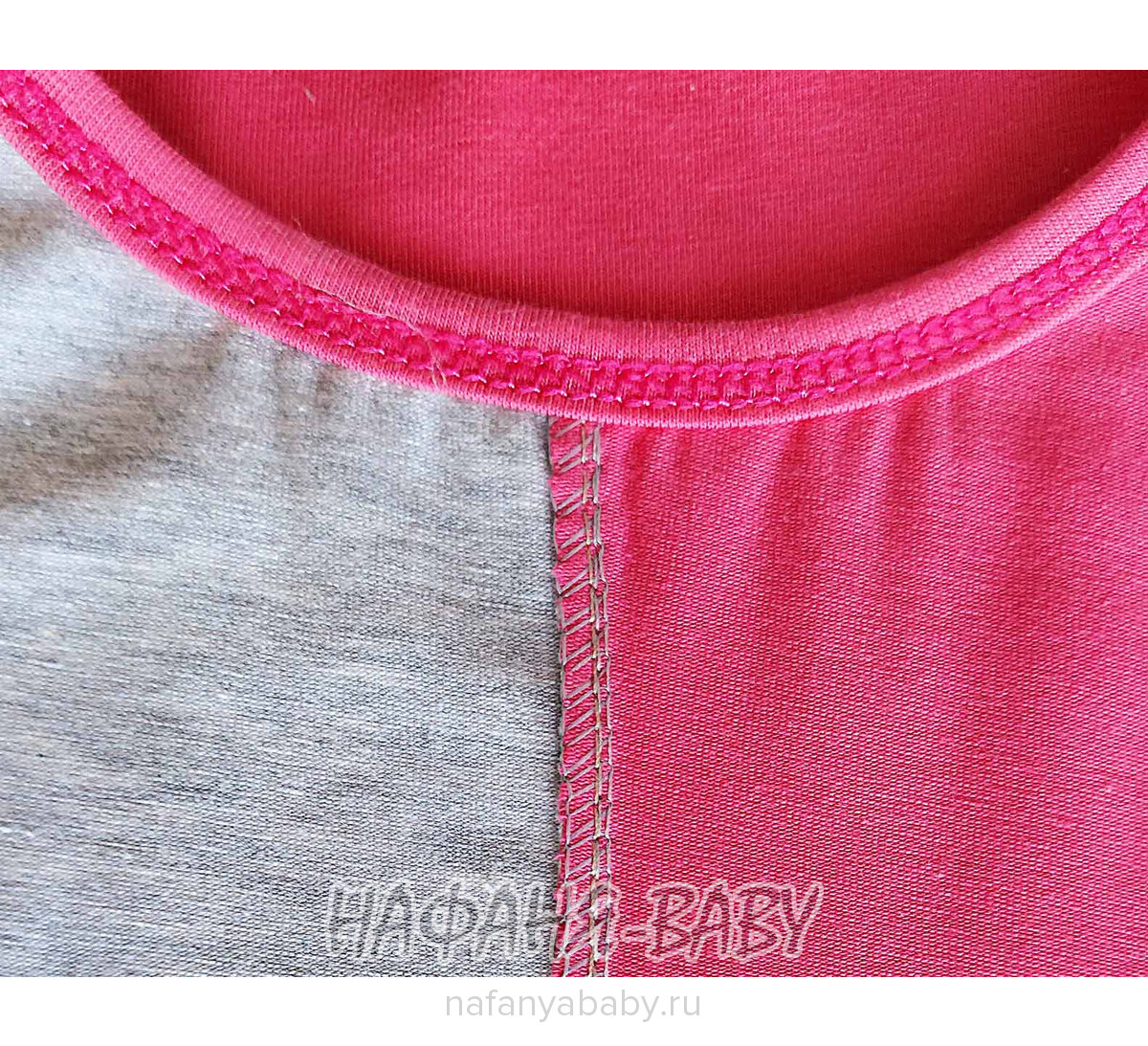 Детская футболка с принтом LILY Kids арт: 3611, 5-9 лет, цвет коралловый, оптом Турция