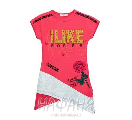Детская удлиненная футболка LILY Kids, купить в интернет магазине Нафаня. арт: 3619.