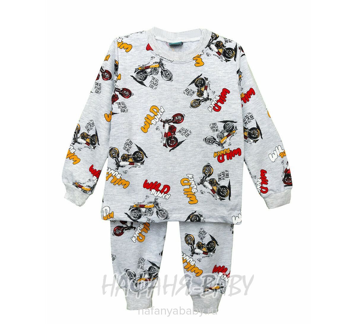 Детская пижама Cit-Cit арт: 3765 от 2 до 5 лет, цвет серый меланж, оптом Турция