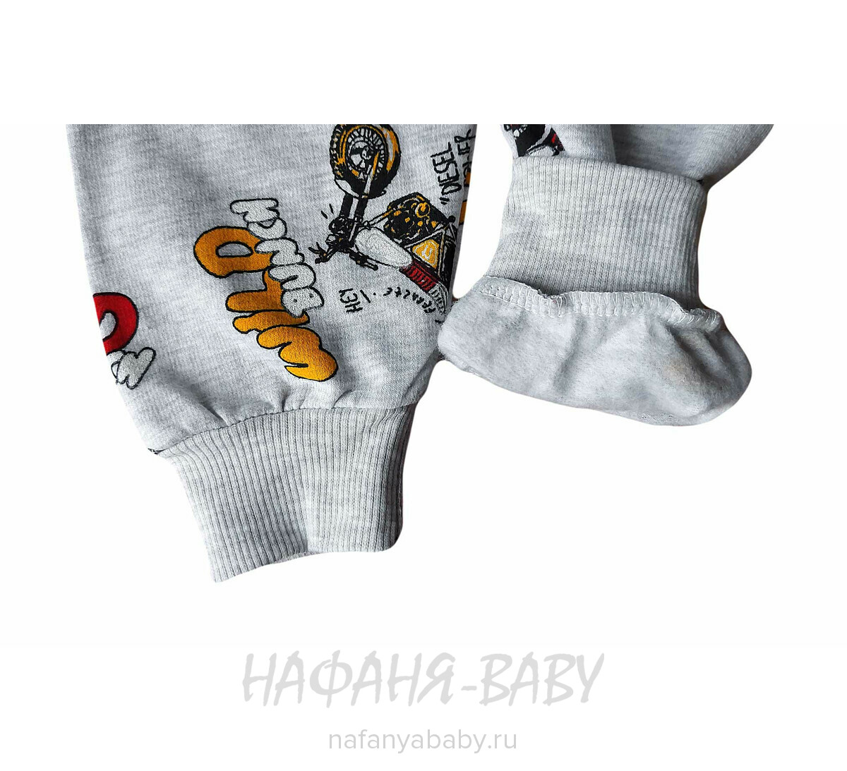 Детская пижама Cit-Cit арт: 3765 от 2 до 5 лет, цвет серый меланж, оптом Турция