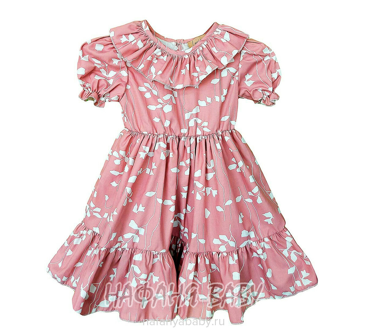 Детское платье + болеро LUCIANA арт.4057 для девочки от 9 до 24 мес, цвет чайная роза, оптом Турция