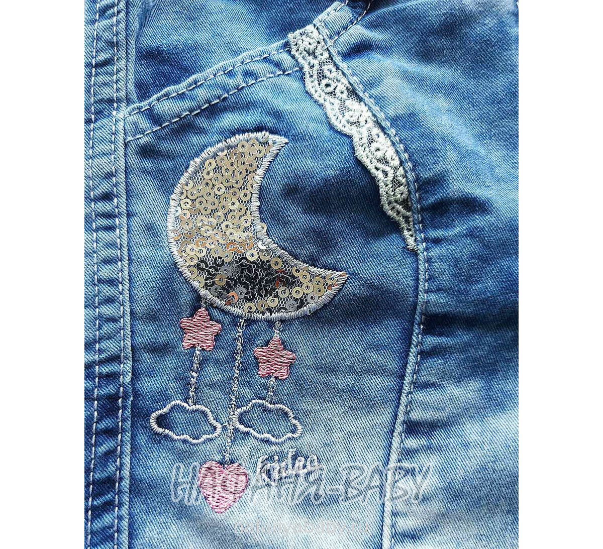 Детские джинсовые капри KIDEA арт: 411, 1-4 года, цвет синий, оптом Турция