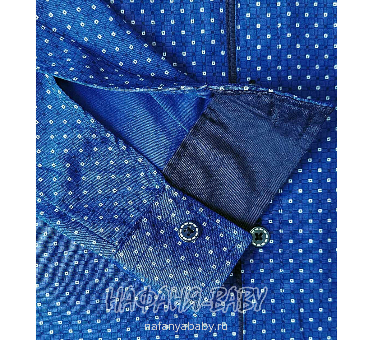 Подростковая рубашка NORMANI, арт: 411-3, цвет темно-синий с синим