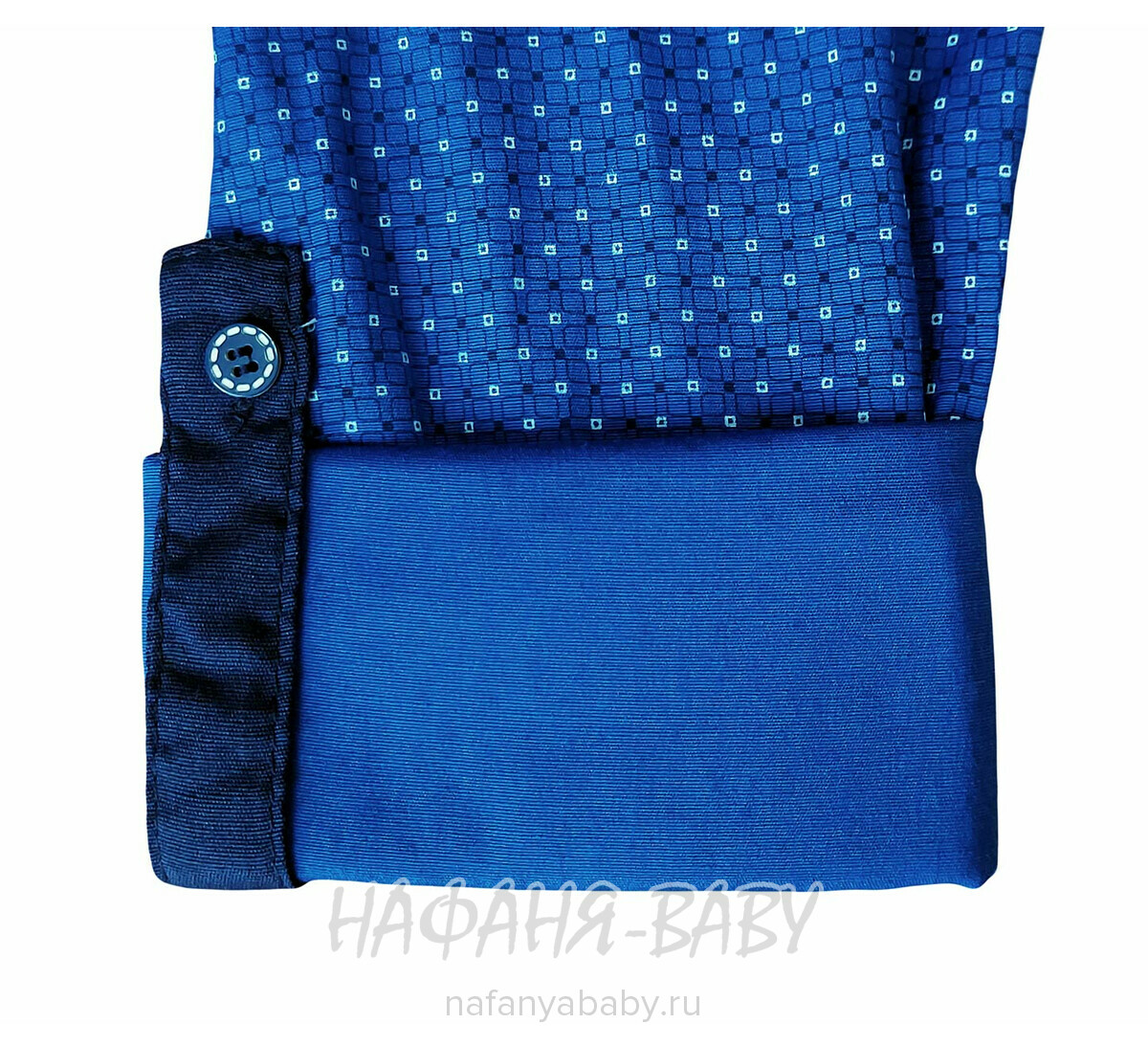 Подростковая рубашка NORMANI, арт: 411-3, цвет темно-синий с синим