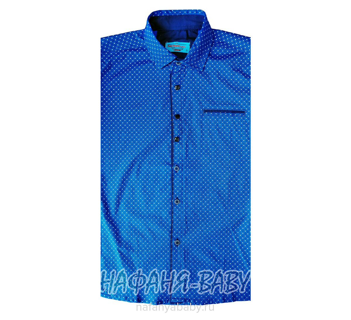 Подростковая рубашка NORMANI, арт: 411-3, цвет темно-синий с синим