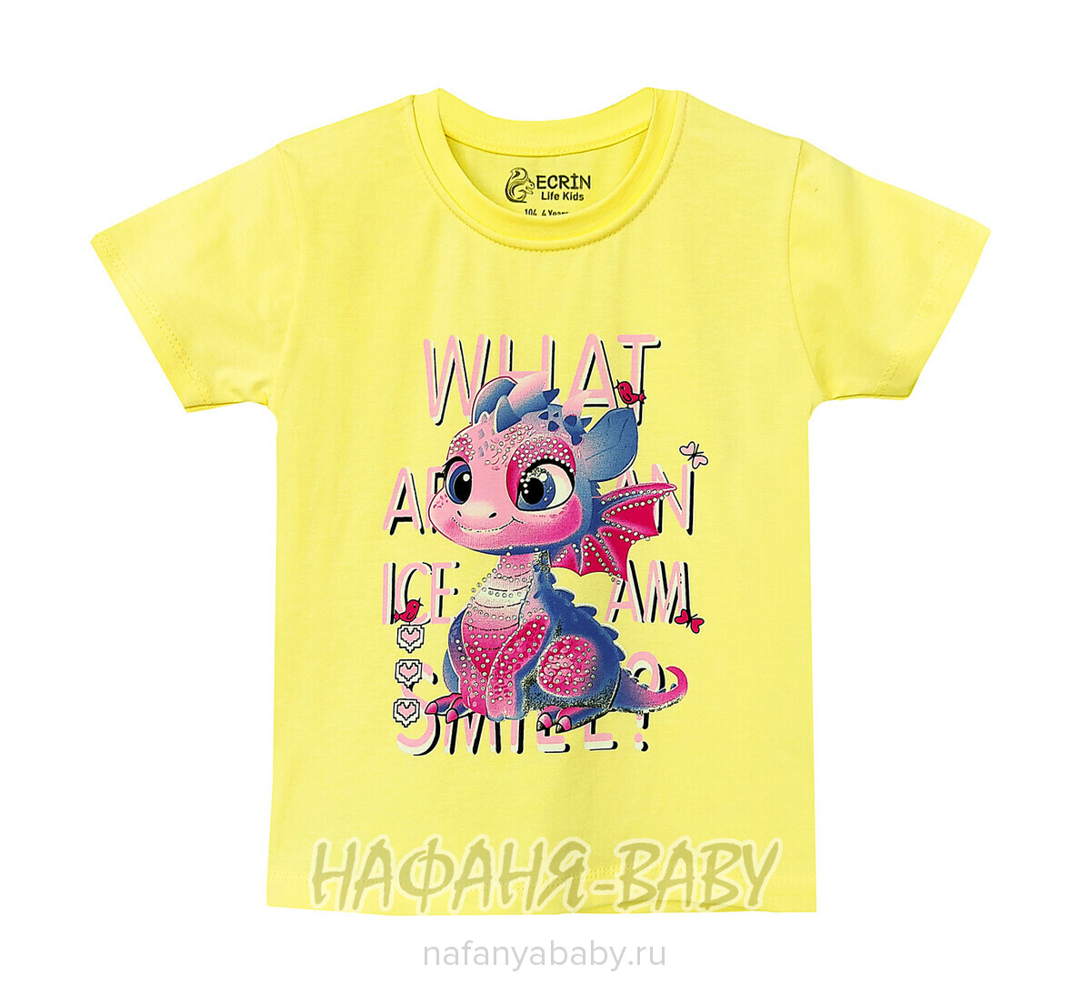 Детская футболка ECRIN арт. 4205, 1-4 года, цвет желтый, оптом Турция