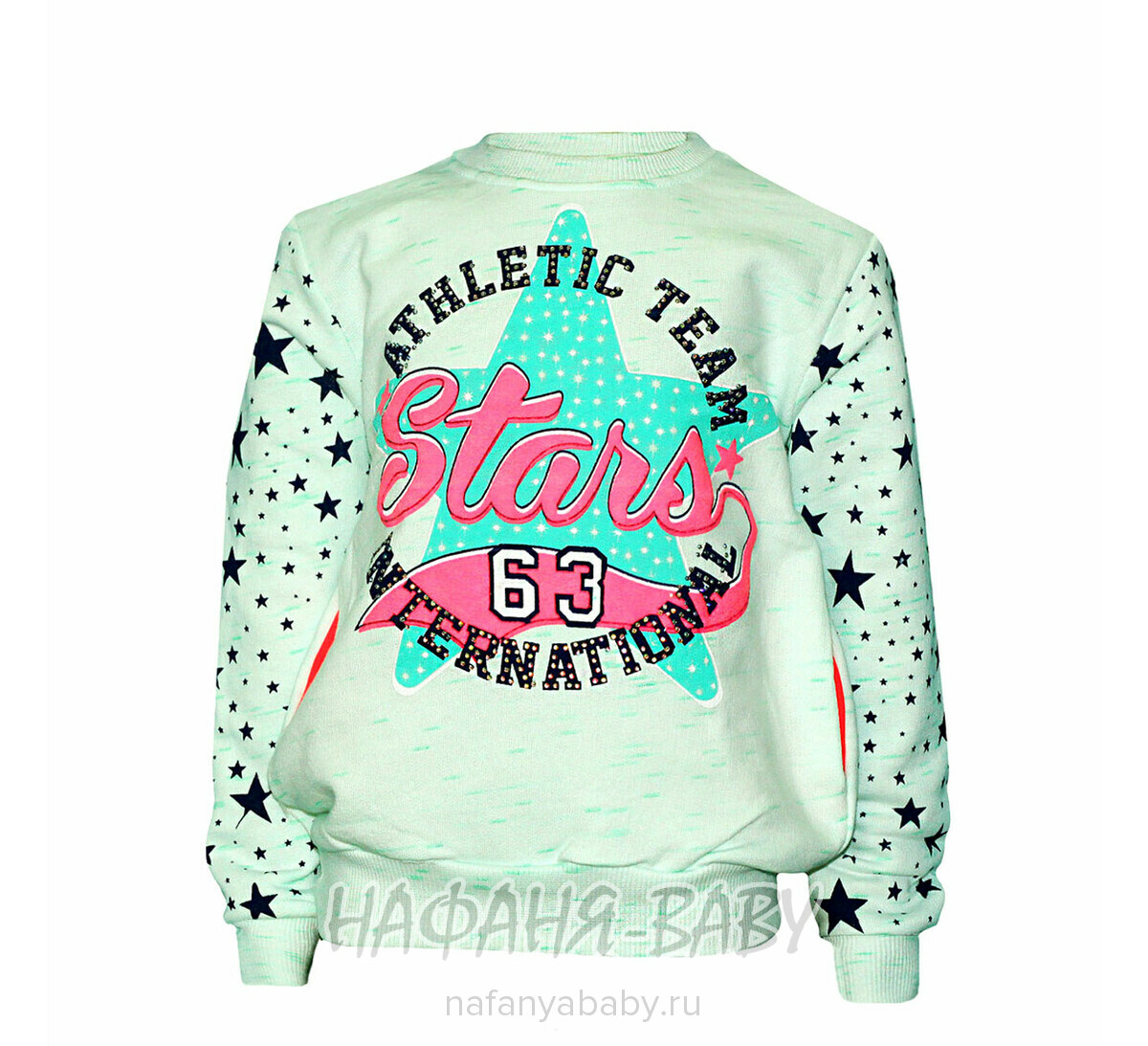 Свитшот для девочки NARMINI Турция арт. 4451 2-3 года, цвет св.зеленый меланж