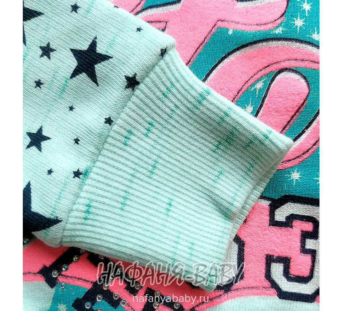 Свитшот для девочки NARMINI Турция арт. 4451 2-3 года, цвет св.зеленый меланж