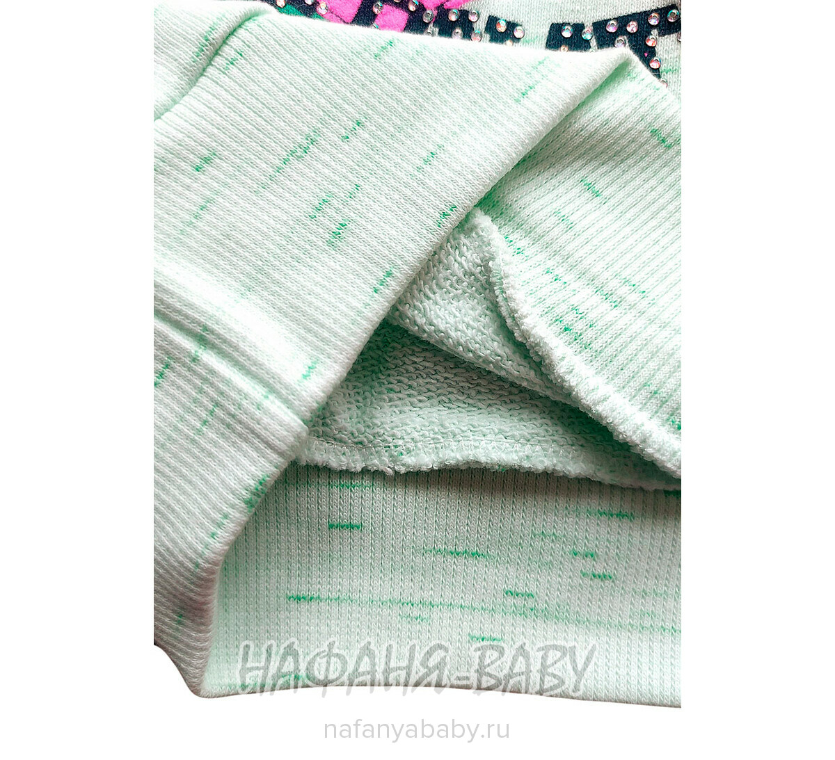 Свитшот для девочки NARMINI Турция арт. 4451 2-3 года, цвет св.зеленый меланж