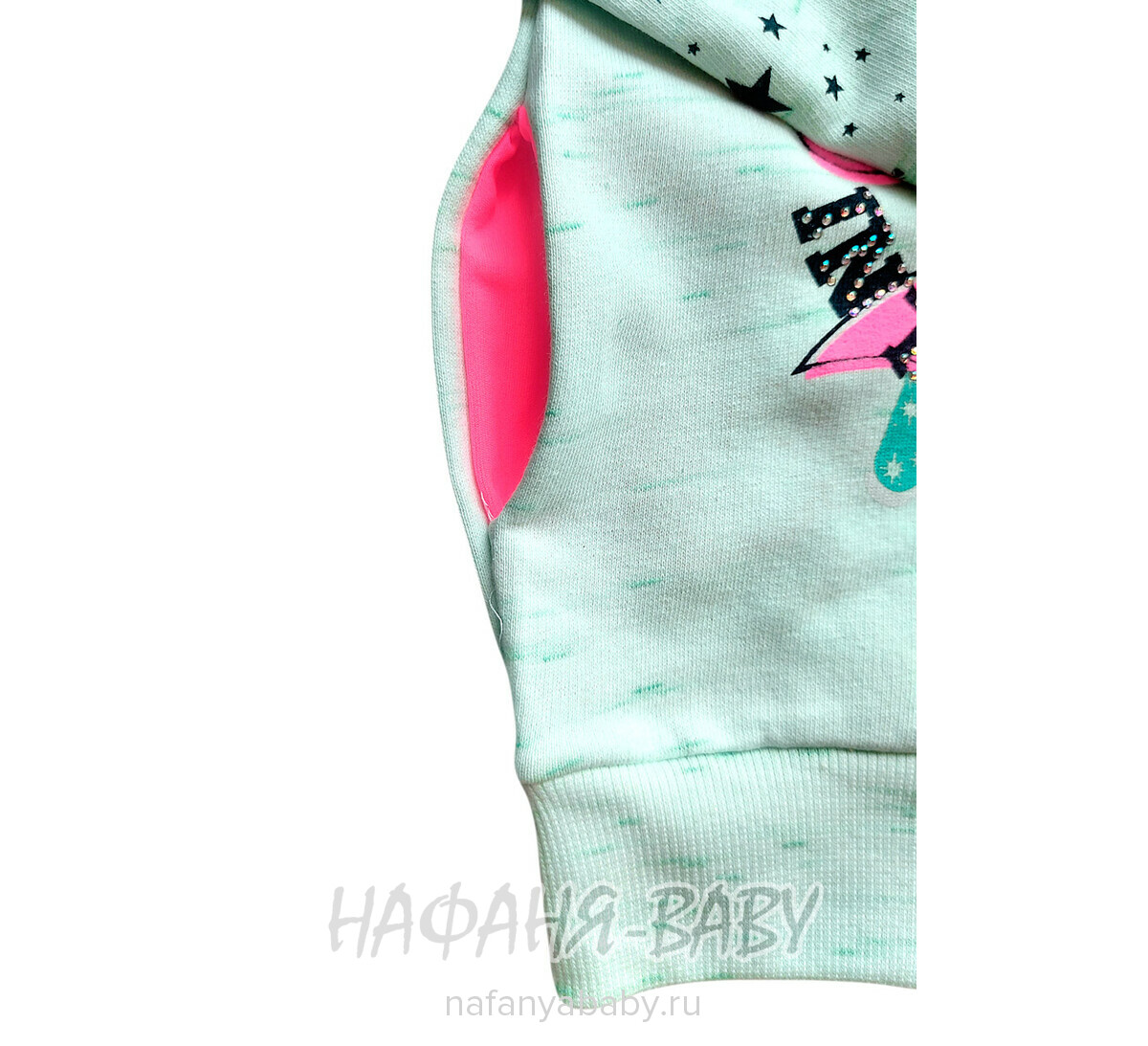 Свитшот для девочки NARMINI Турция арт. 4451 2-3 года, цвет св.зеленый меланж