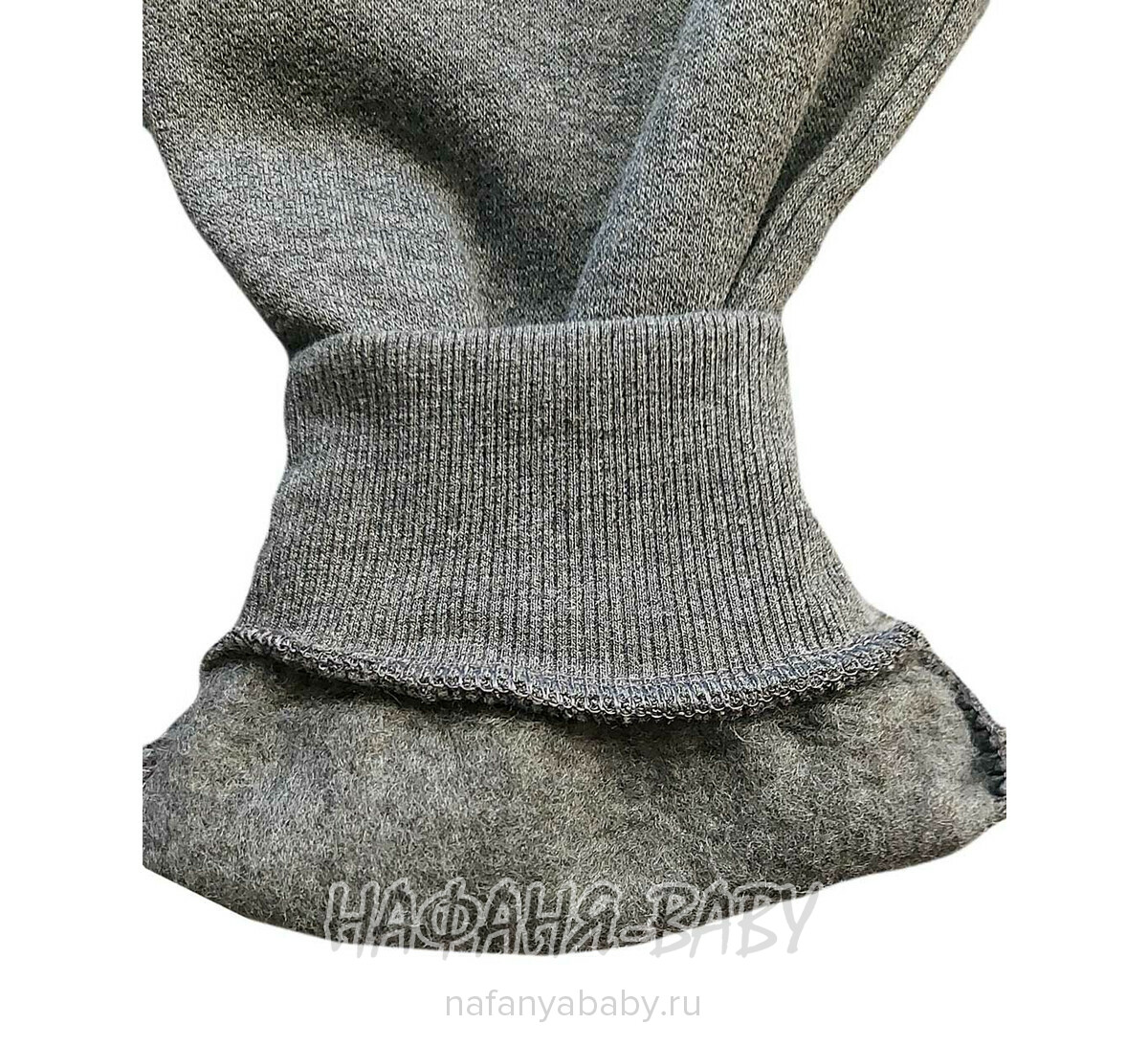 Теплые брюки с начесом ILDES арт: 4926, 10-15 лет, цвет темно-серый меланж, оптом Турция